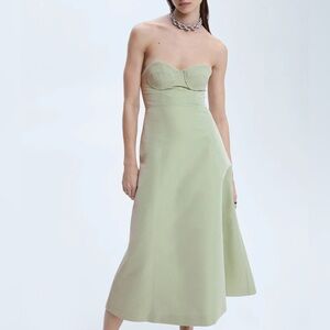 Mango green dress